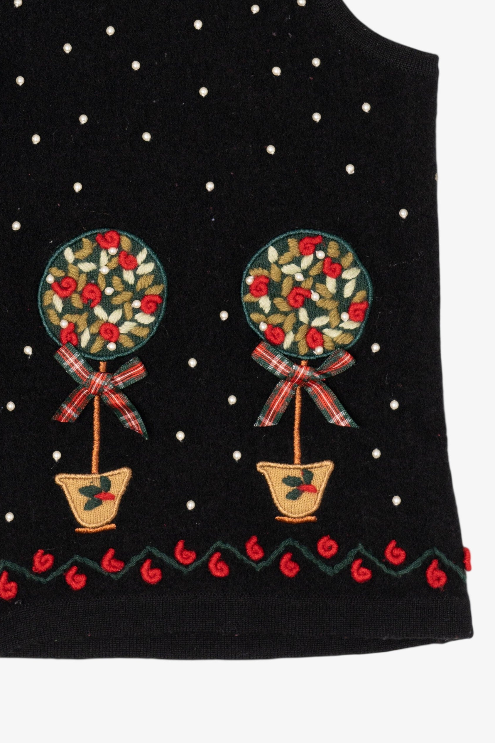 Vintage Black Charter Club Ugly Christmas Vest (1990s)