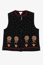 Vintage Black Charter Club Ugly Christmas Vest (1990s)