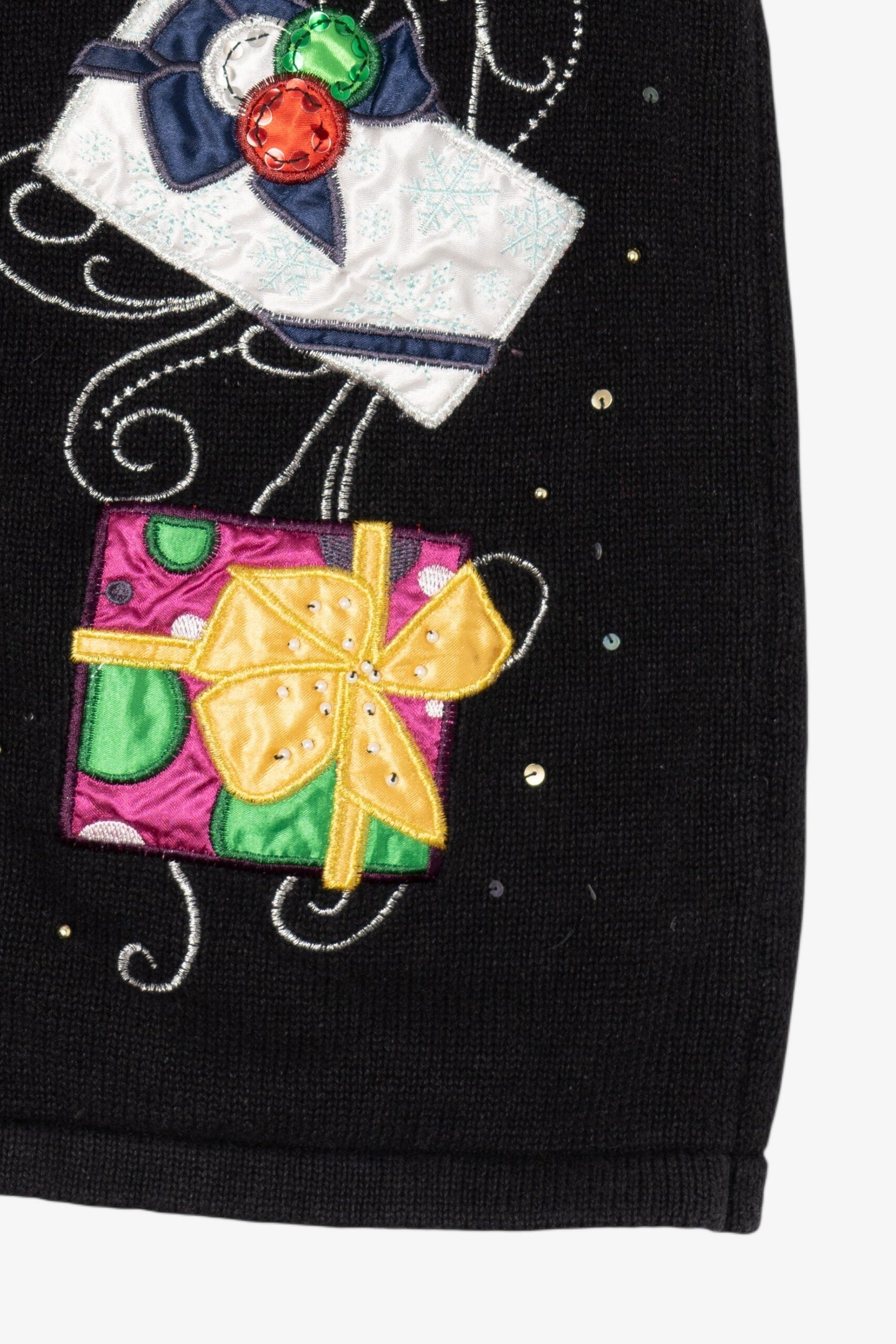 Vintage Black Tru Self Presents Ugly Christmas Vest (1990s)