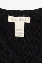 Vintage Black Tru Self Presents Ugly Christmas Vest (1990s)