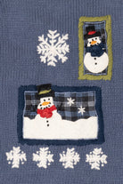 Vintage Blue Belle Pointe Snowmen Ugly Christmas Vest (1990s)