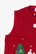 Vintage Red Breckenridge Snowmen Ugly Christmas Vest (1990s)