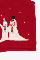 Vintage Red Breckenridge Snowmen Ugly Christmas Vest (1990s)