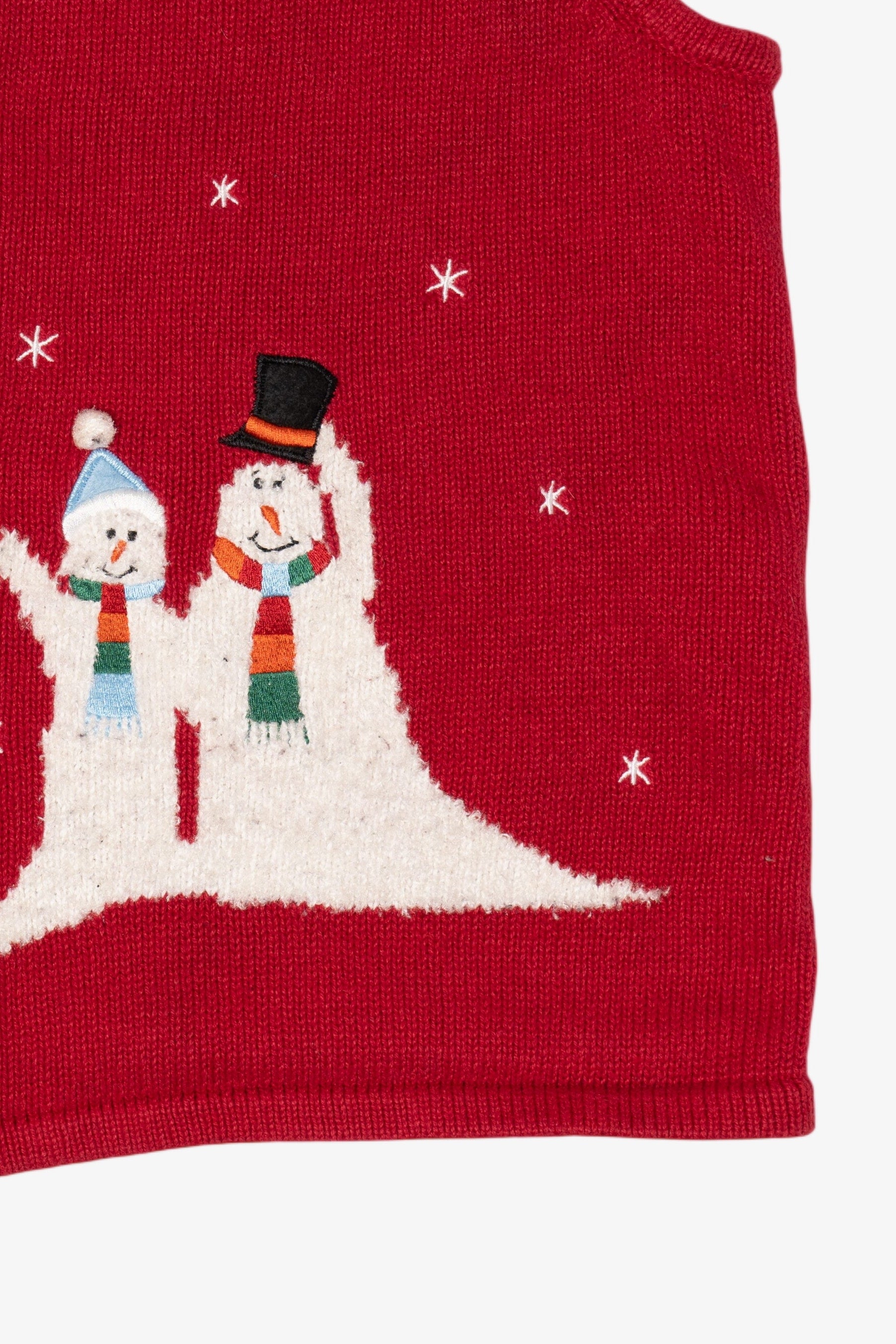 Vintage Red Breckenridge Snowmen Ugly Christmas Vest (1990s)