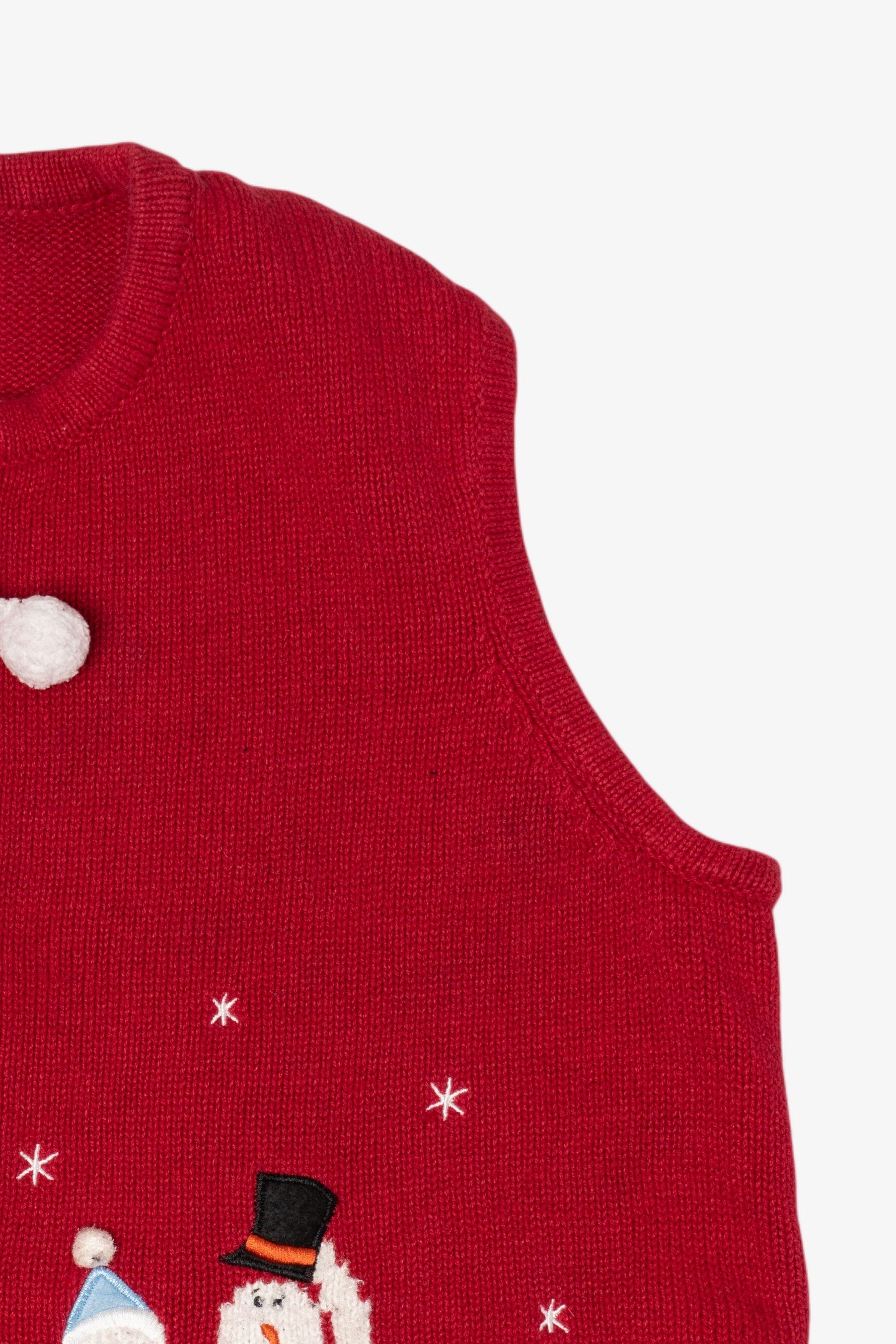 Vintage Red Breckenridge Snowmen Ugly Christmas Vest (1990s)