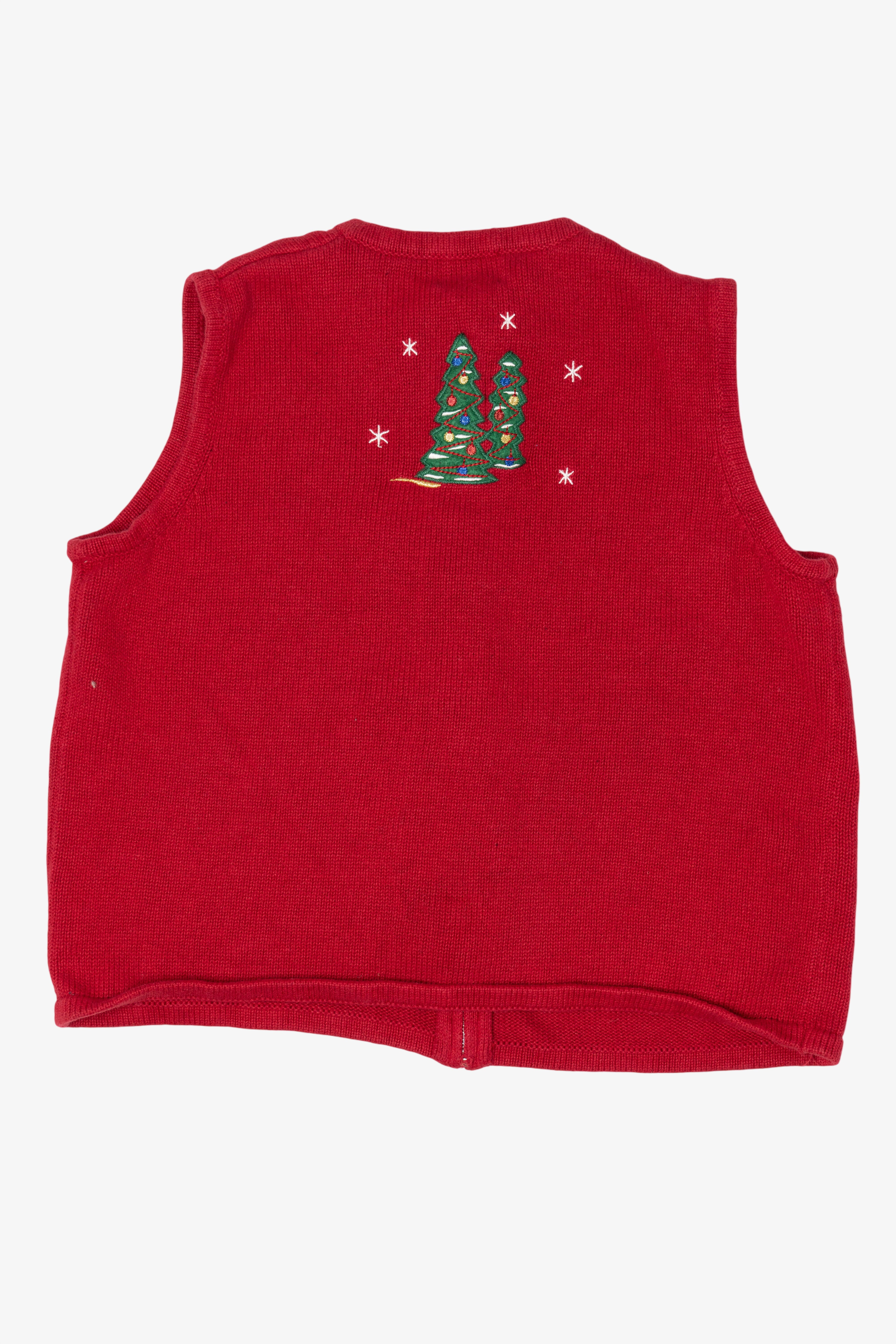Vintage Red Breckenridge Snowmen Ugly Christmas Vest (1990s)