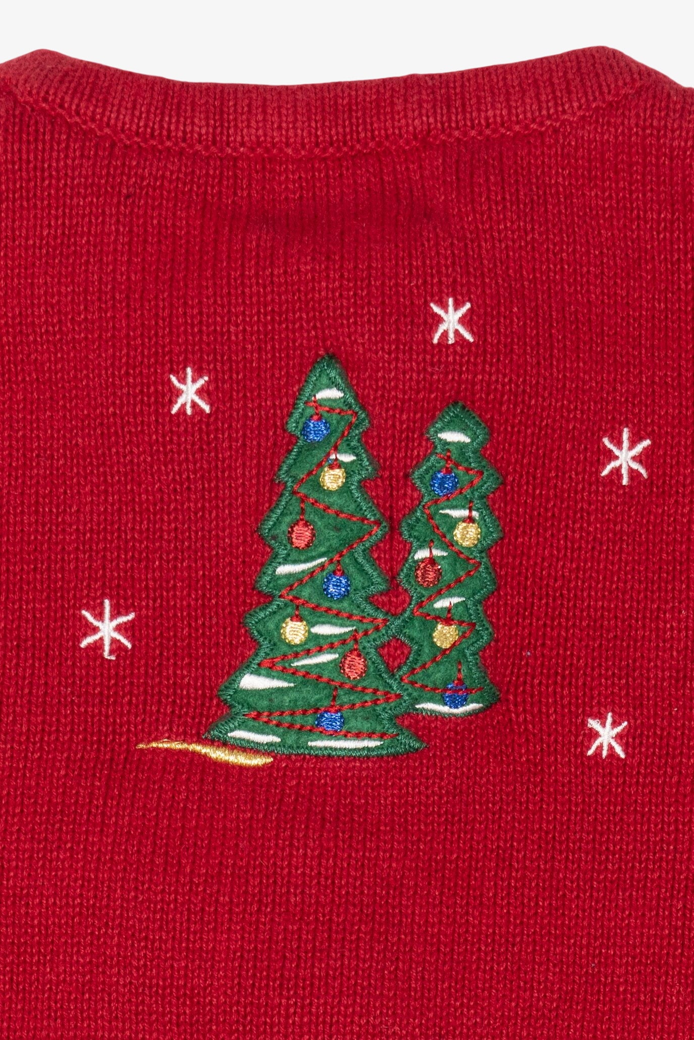 Vintage Red Breckenridge Snowmen Ugly Christmas Vest (1990s)