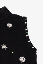 Vintage Black Designers Originals Studio Snowmen Ugly Christmas Vest (1990s)
