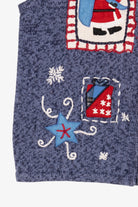 Vintage Blue Bobbie Brooks Ugly Christmas Vest (1990s)