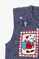 Vintage Blue Bobbie Brooks Ugly Christmas Vest (1990s)