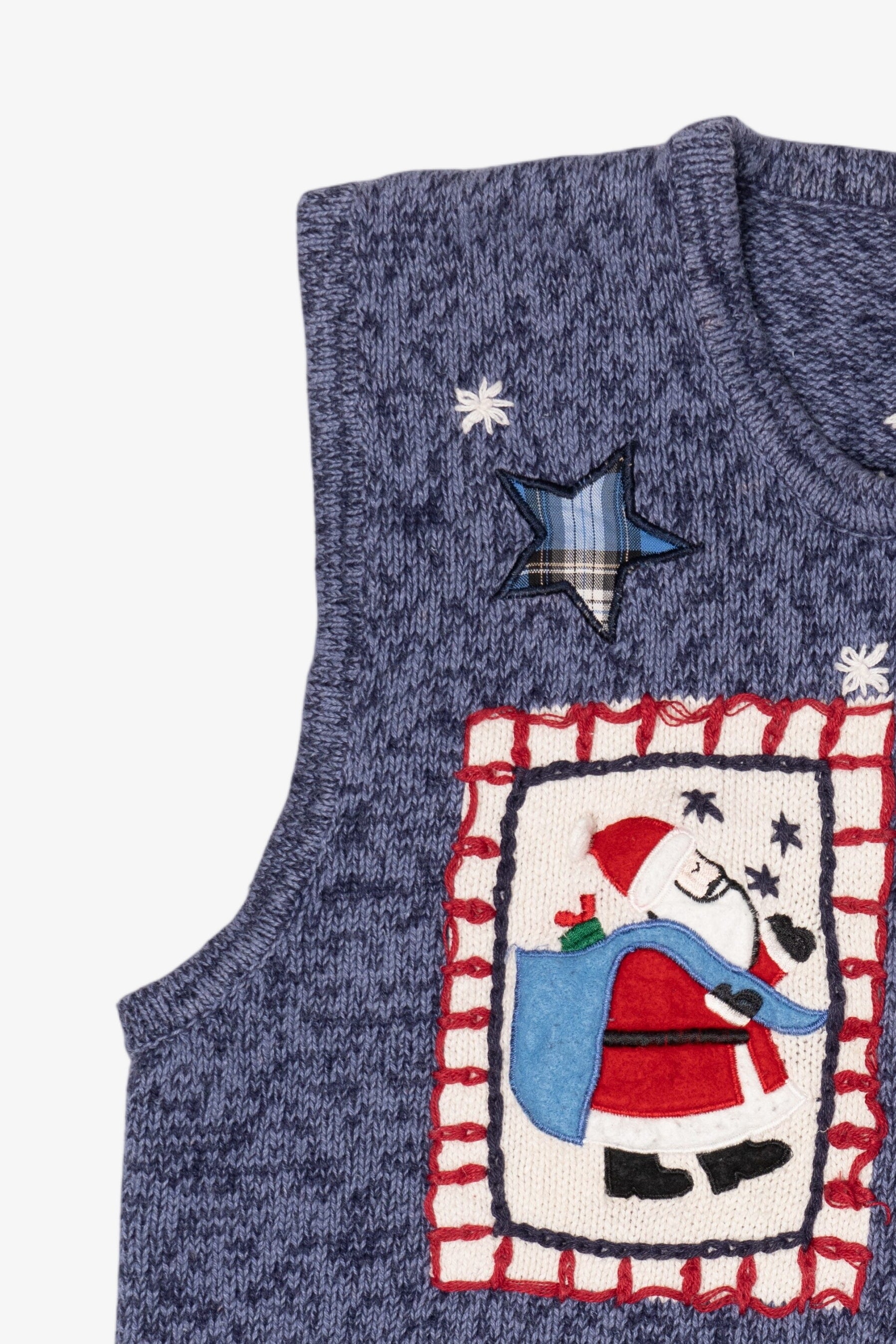 Vintage Blue Bobbie Brooks Ugly Christmas Vest (1990s)