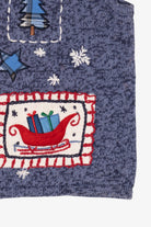 Vintage Blue Bobbie Brooks Ugly Christmas Vest (1990s)