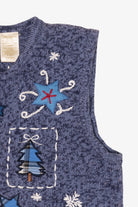Vintage Blue Bobbie Brooks Ugly Christmas Vest (1990s)