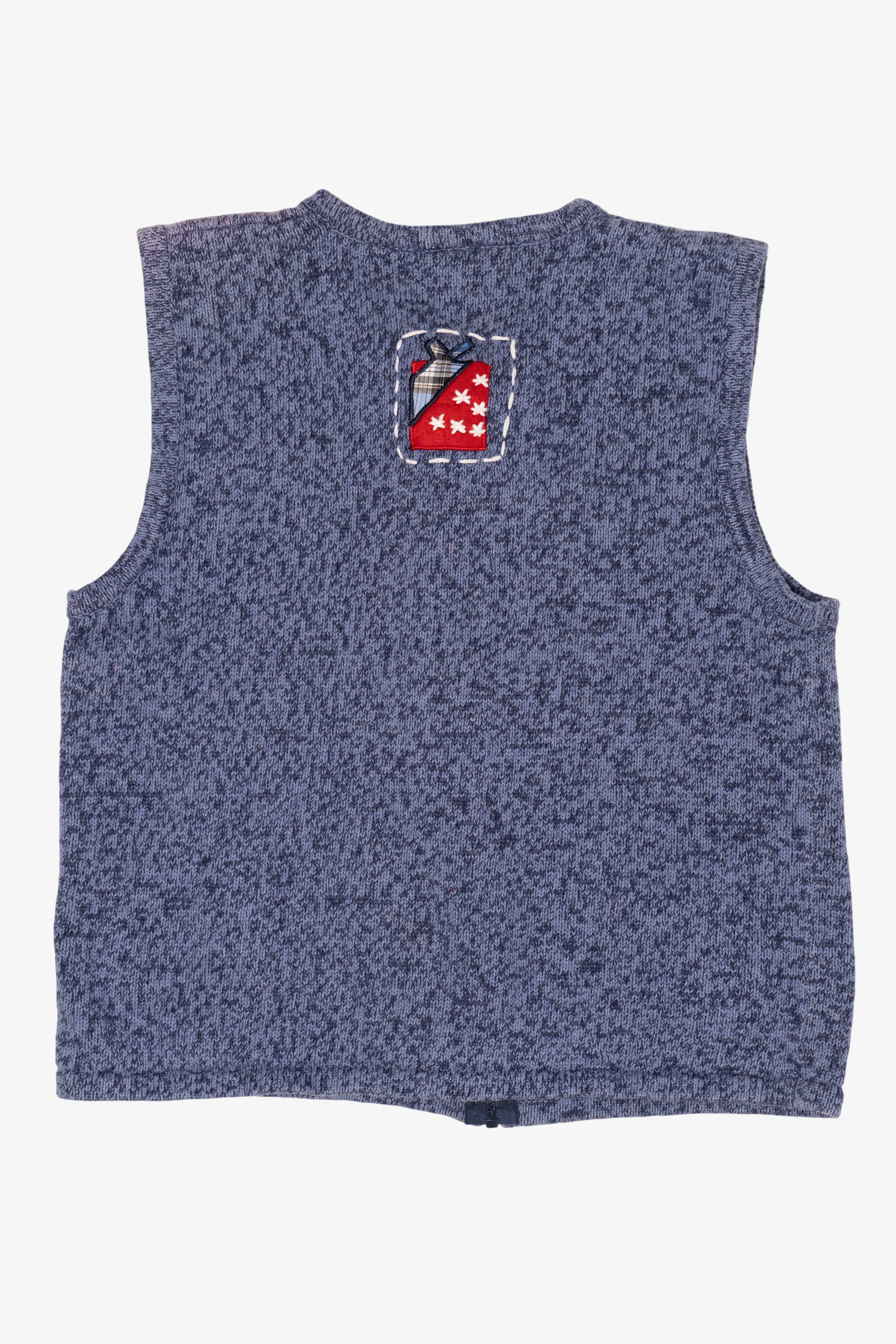 Vintage Blue Bobbie Brooks Ugly Christmas Vest (1990s)