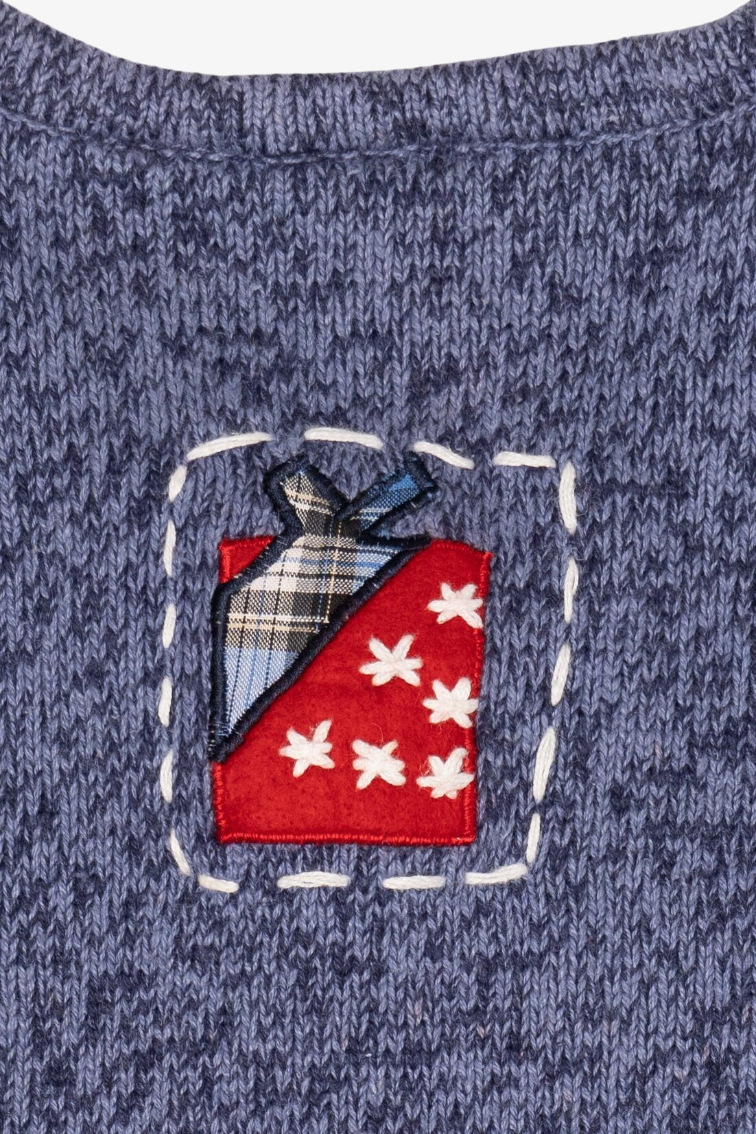 Vintage Blue Bobbie Brooks Ugly Christmas Vest (1990s)