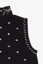 Vintage Hand Embroidered Black Christopher & Banks Cardinals Ugly Christmas Vest (1990s)