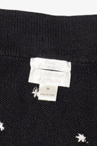 Vintage Hand Embroidered Black Christopher & Banks Cardinals Ugly Christmas Vest (1990s)