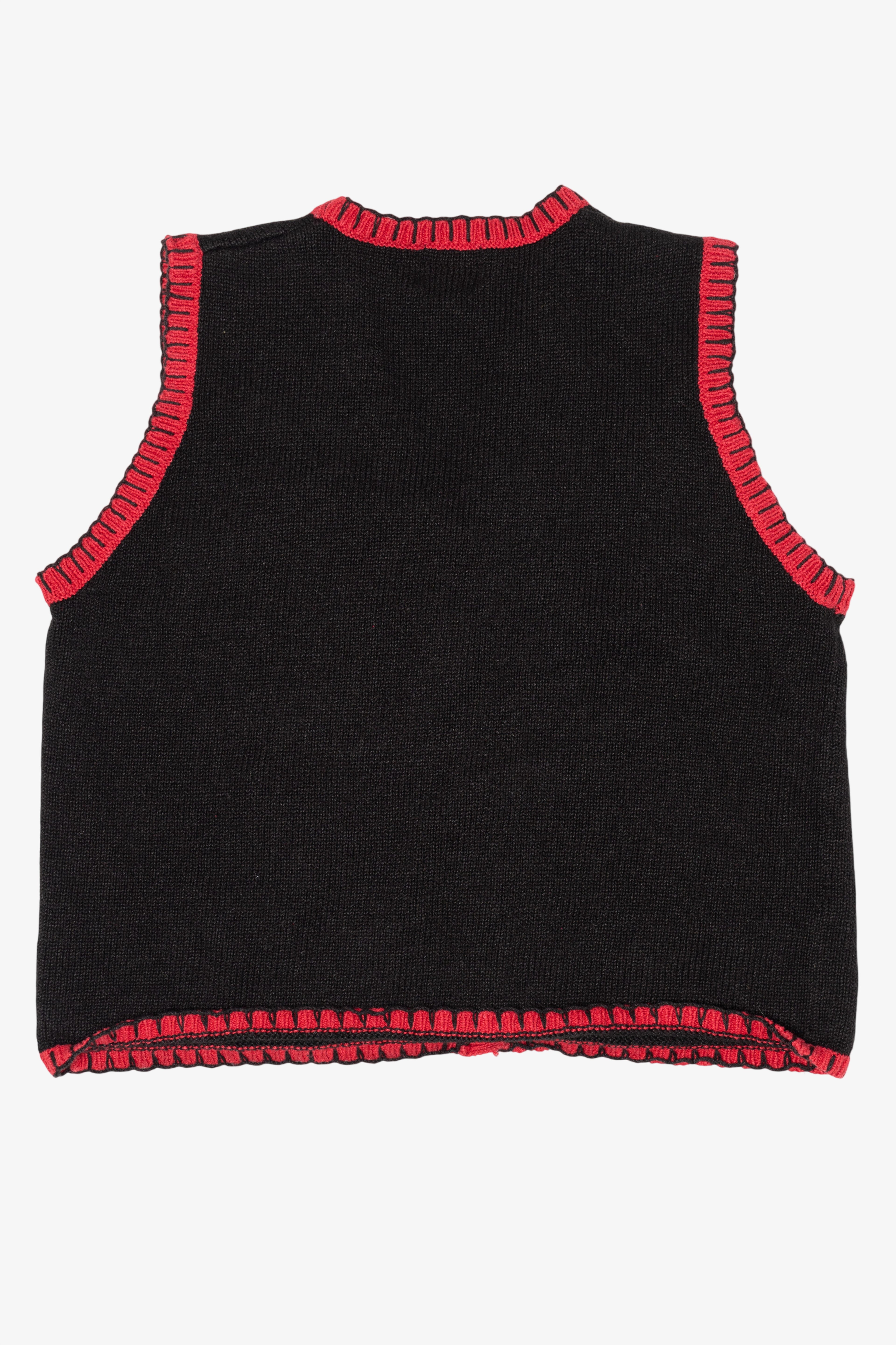 Vintage Black Nutcracker Bears Ugly Christmas Vest (1990s)