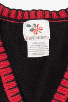Vintage Black Nutcracker Bears Ugly Christmas Vest (1990s)