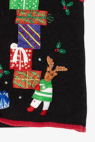 Vintage Black Bobbie Brooks Presents Ugly Christmas Vest (1990s)