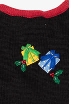 Vintage Black Bobbie Brooks Presents Ugly Christmas Vest (1990s)