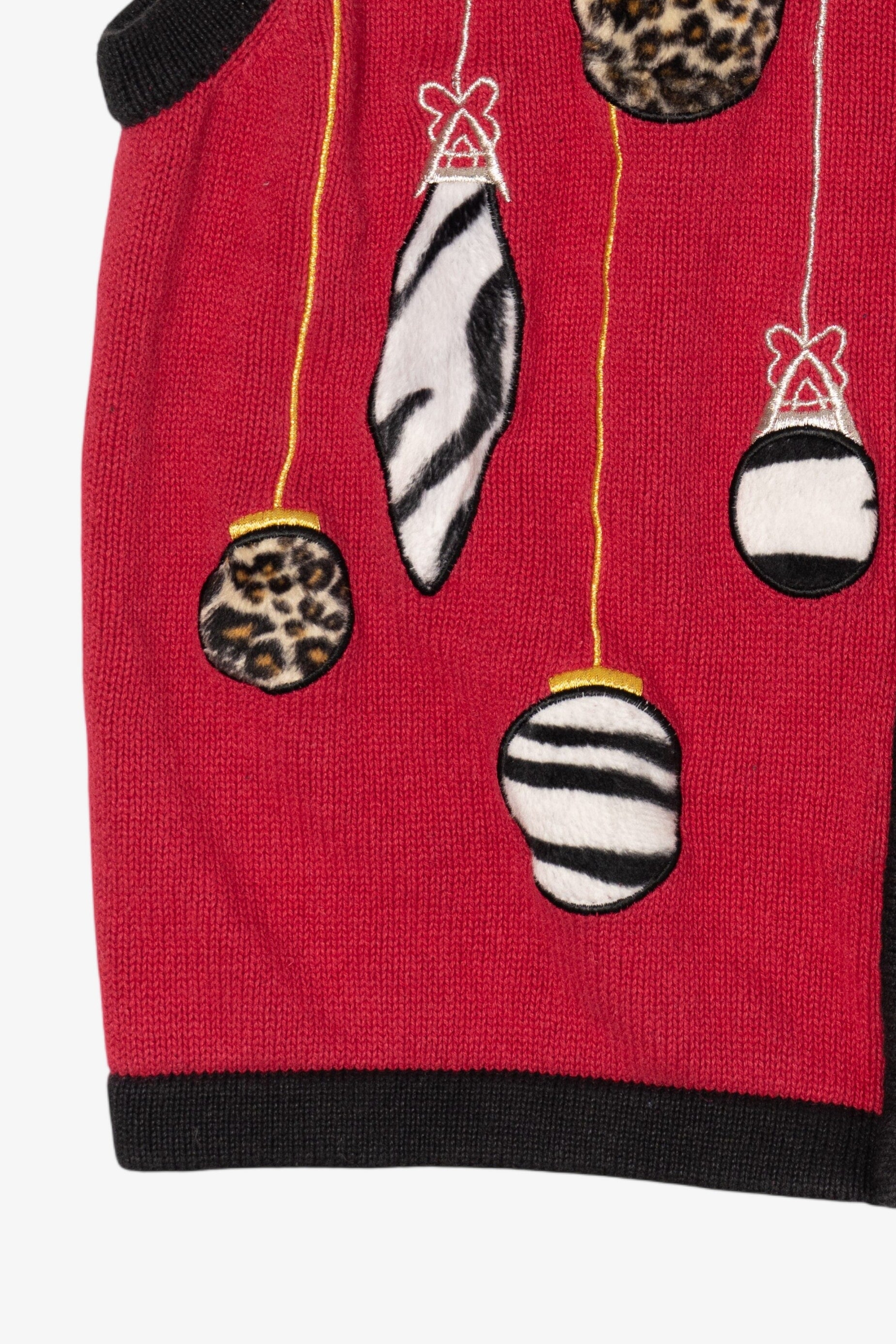 Vintage Red Bechamel Ornaments Ugly Christmas Vest (1990s)