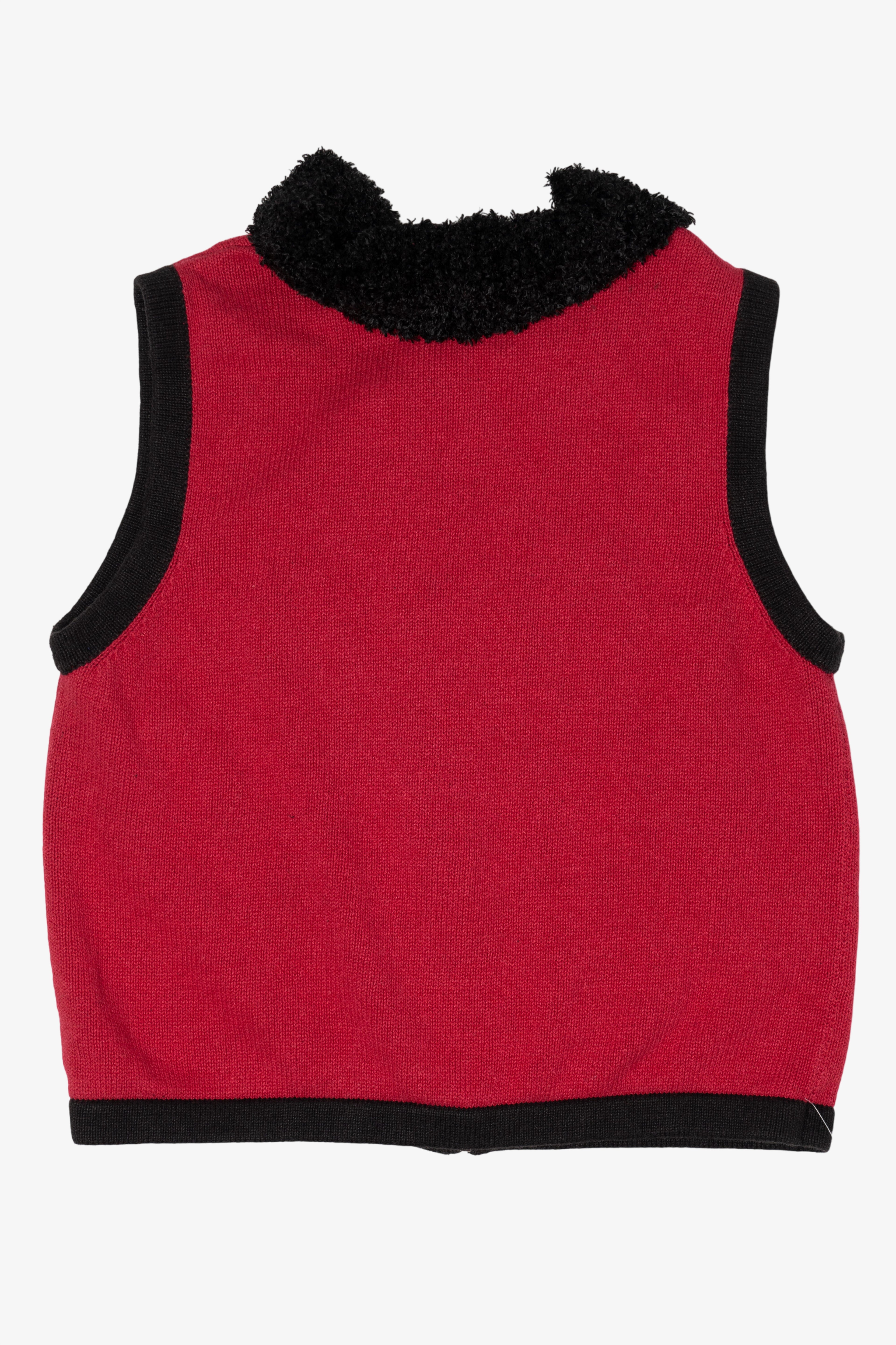 Vintage Red Bechamel Ornaments Ugly Christmas Vest (1990s)