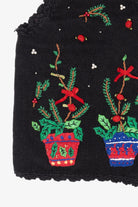 Vintage Black Hampshire Studio Holly Ugly Christmas Vest (1990s)