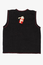 Vintage Black Bobbie Brooks Presents Ugly Christmas Vest (1990s)