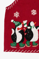 Vintage Red Heirloom Collectible Penguins Ugly Christmas Vest (2000s)