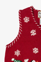Vintage Red Heirloom Collectible Penguins Ugly Christmas Vest (2000s)