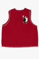 Vintage Red Heirloom Collectible Penguins Ugly Christmas Vest (2000s)