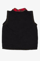 Vintage Black Hampshire Studio Snowmen Ugly Christmas Vest (1990s)