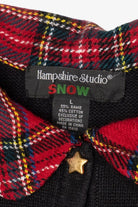 Vintage Black Hampshire Studio Snowmen Ugly Christmas Vest (1990s)