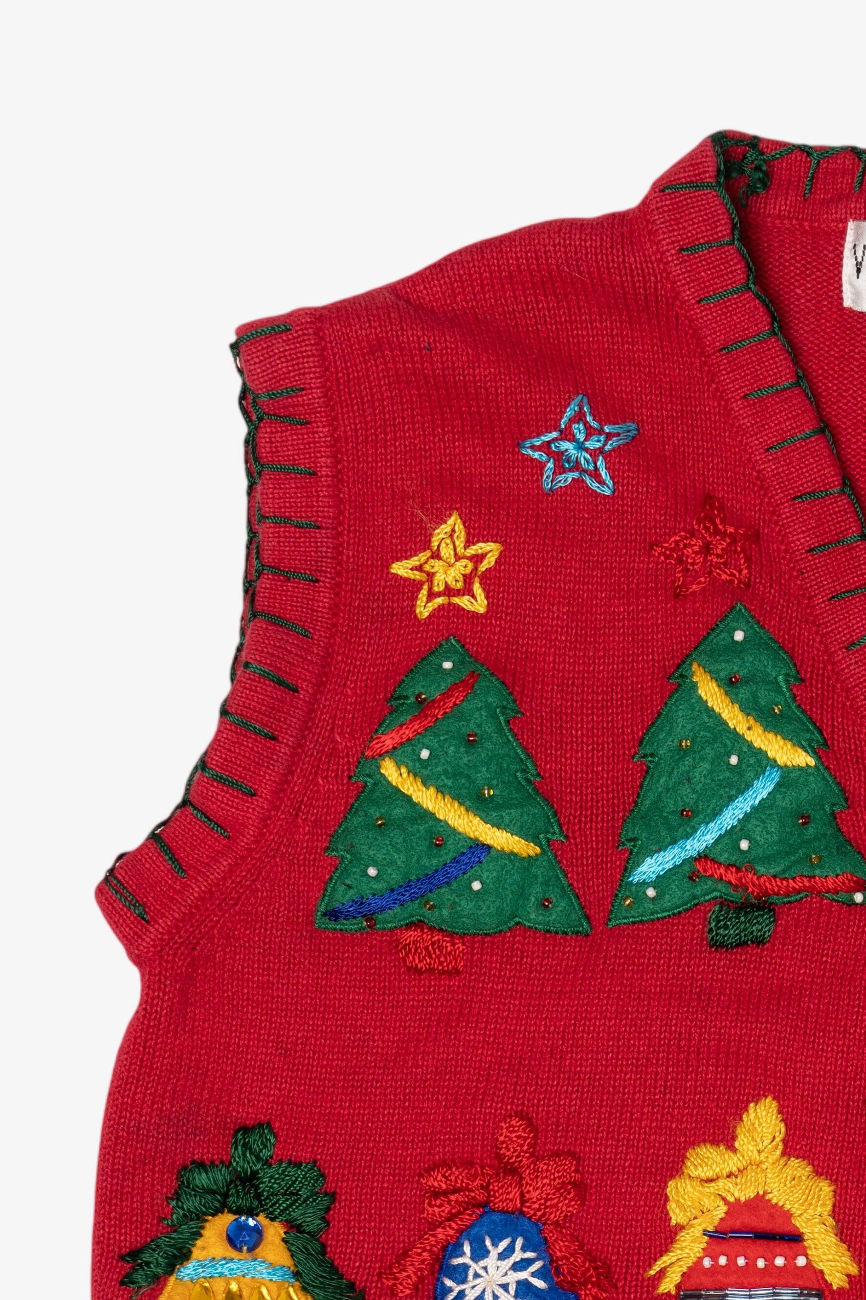 Vintage Red Victoria Harbour Ugly Christmas Vest (1990s)