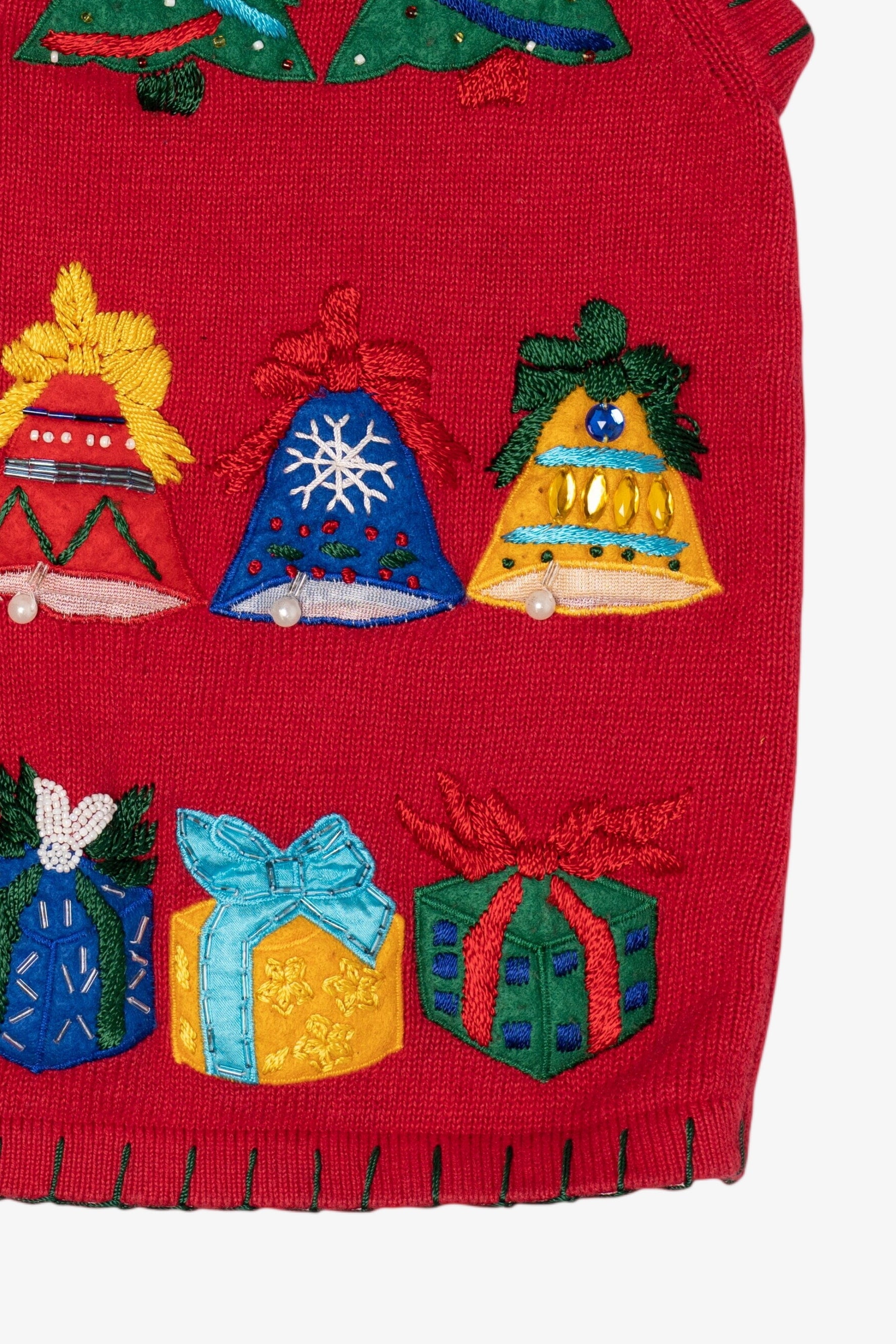 Vintage Red Victoria Harbour Ugly Christmas Vest (1990s)