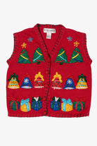 Vintage Red Victoria Harbour Ugly Christmas Vest (1990s)