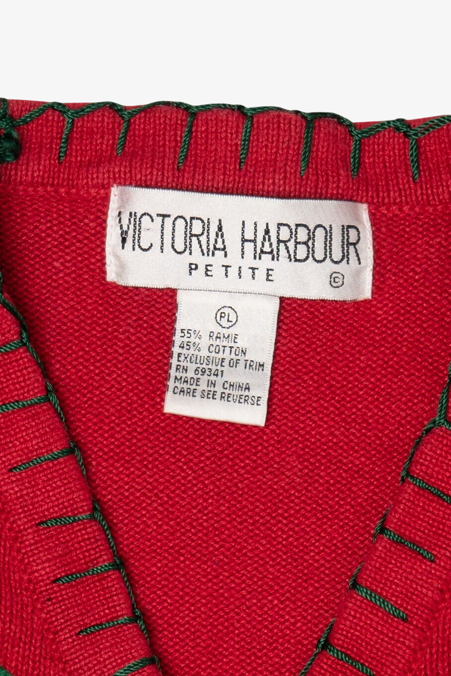 Vintage Red Victoria Harbour Ugly Christmas Vest (1990s)