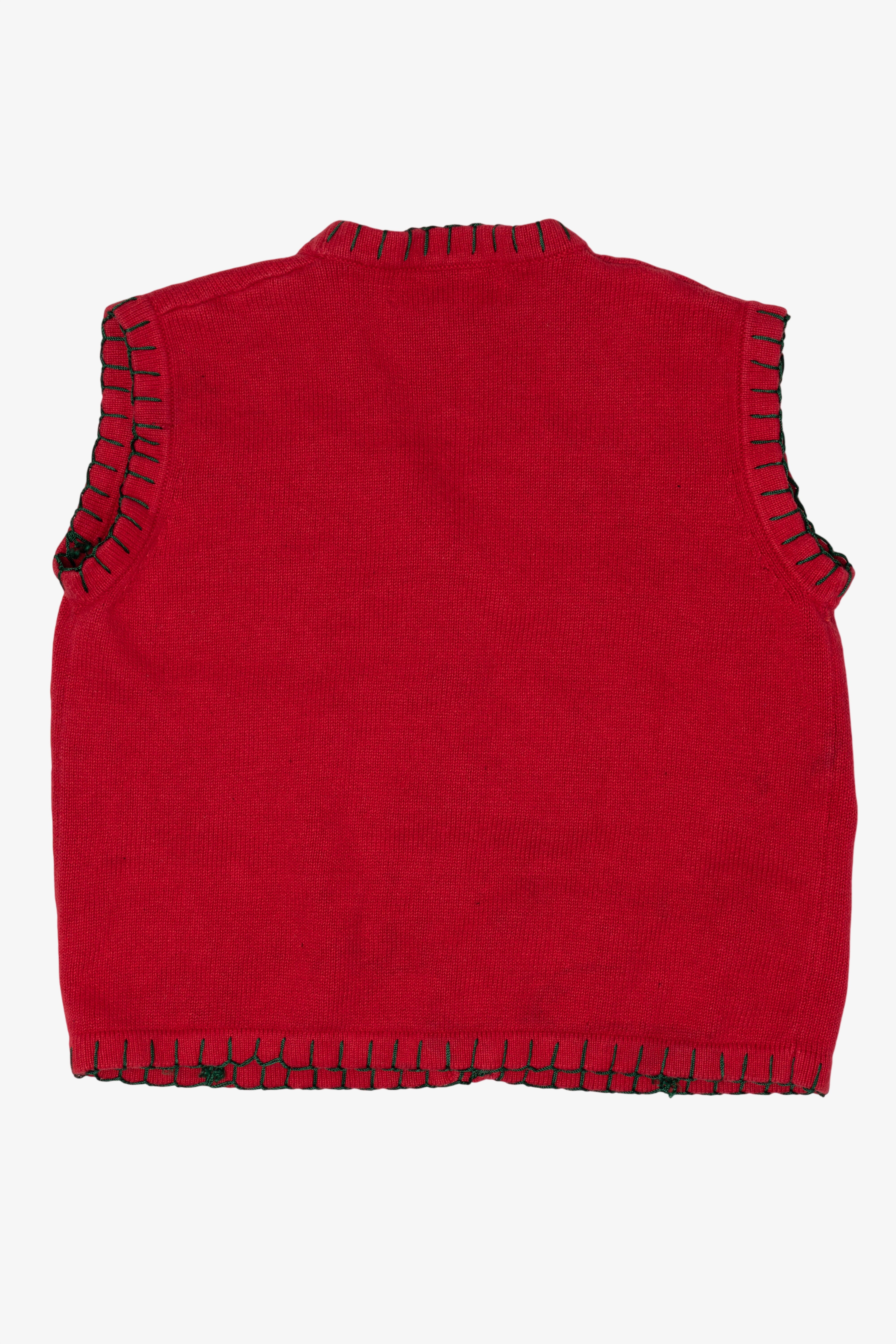 Vintage Red Victoria Harbour Ugly Christmas Vest (1990s)