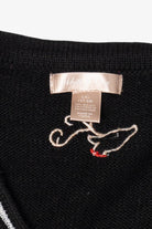Vintage Black White Stag Reindeer Ugly Christmas Vest (1990s)