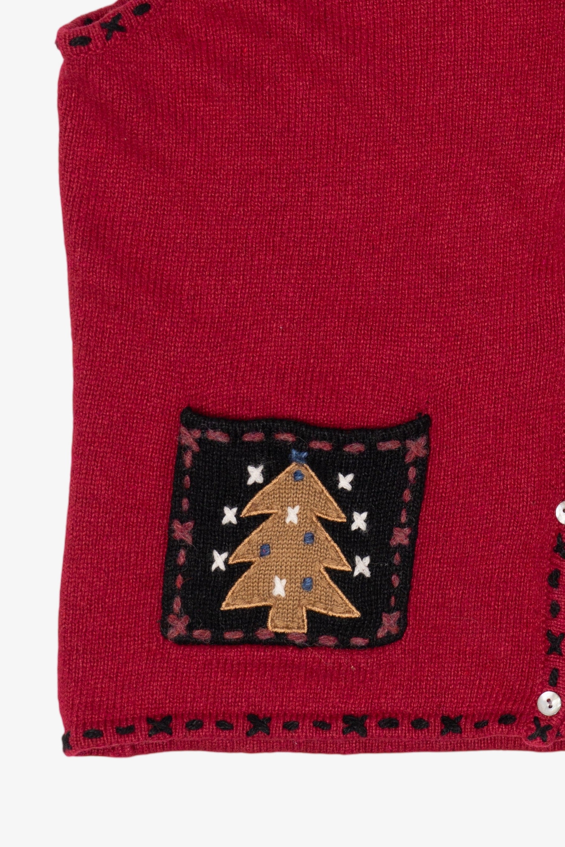 Vintage Red Coldwater Creek Ugly Christmas Vest (1990s)