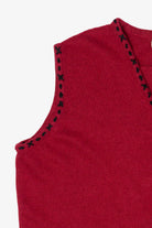 Vintage Red Coldwater Creek Ugly Christmas Vest (1990s)