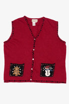 Vintage Red Coldwater Creek Ugly Christmas Vest (1990s)