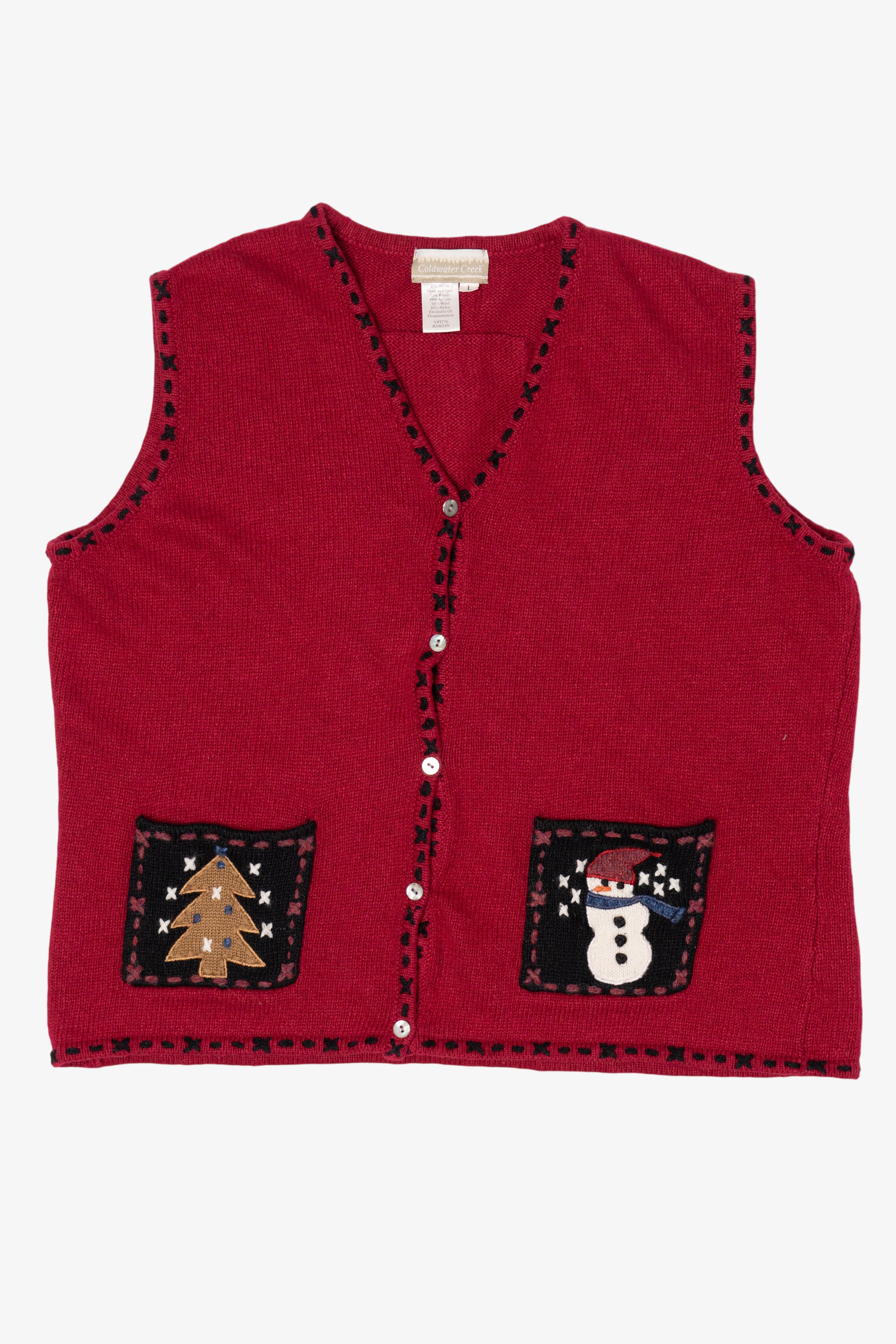 Vintage Red Coldwater Creek Ugly Christmas Vest (1990s)