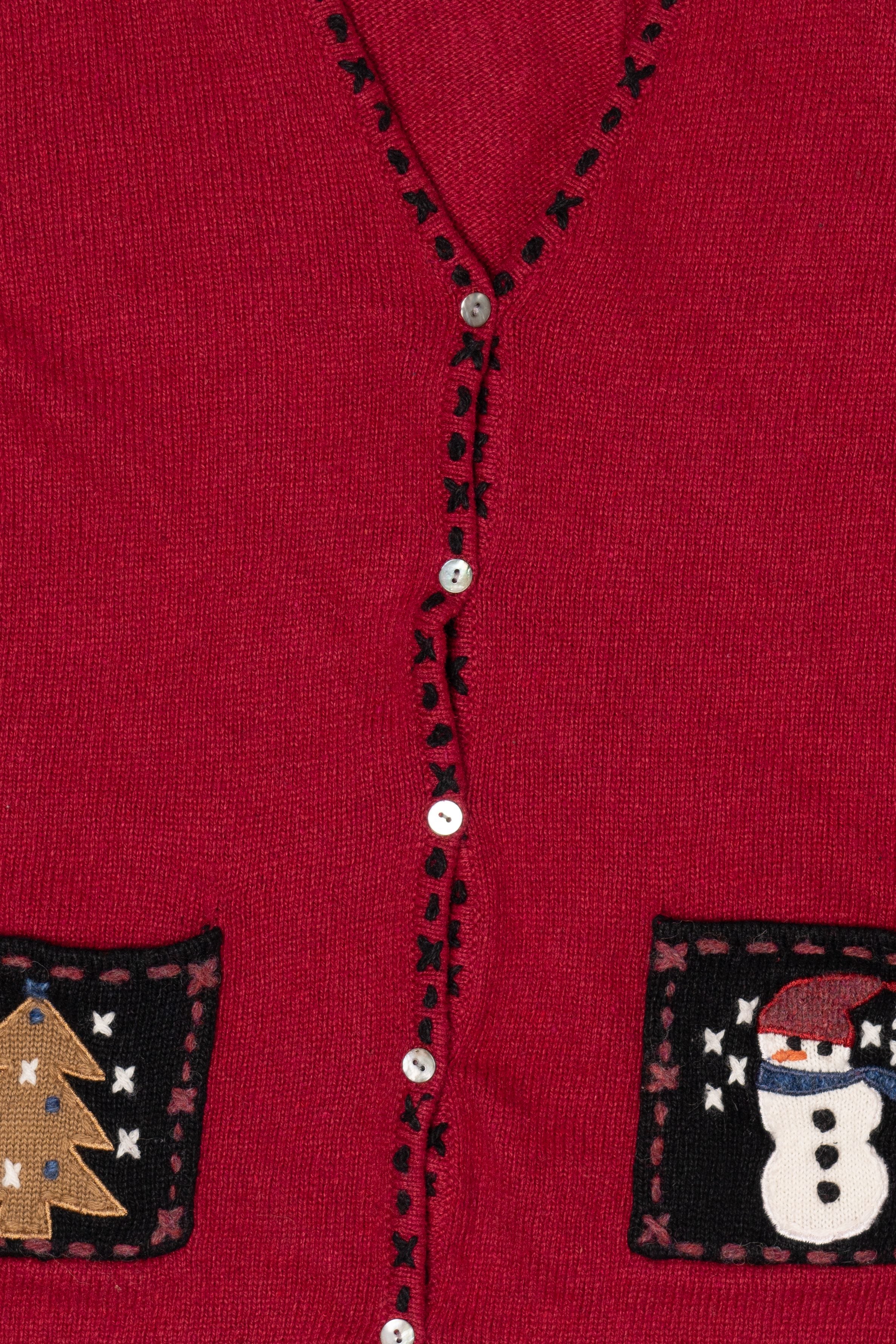 Vintage Red Coldwater Creek Ugly Christmas Vest (1990s)