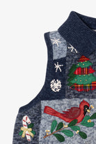 Vintage Blue Tiara International Ugly Christmas Vest (2000s)