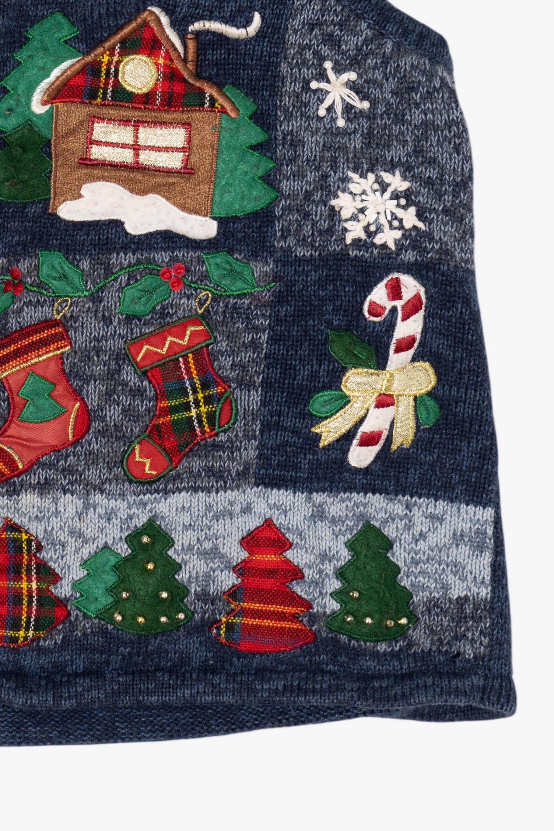 Vintage Blue Tiara International Ugly Christmas Vest (2000s)