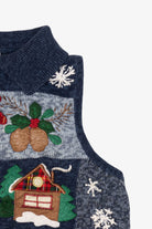 Vintage Blue Tiara International Ugly Christmas Vest (2000s)