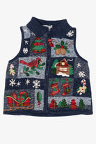 Vintage Blue Tiara International Ugly Christmas Vest (2000s)