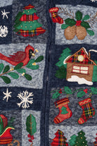 Vintage Blue Tiara International Ugly Christmas Vest (2000s)